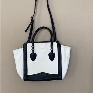 Carlos Santana Shoulder Bag White & Black Purse